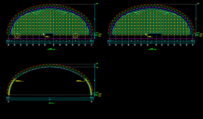 武威跨度110米，拱高35_7米煤棚网架